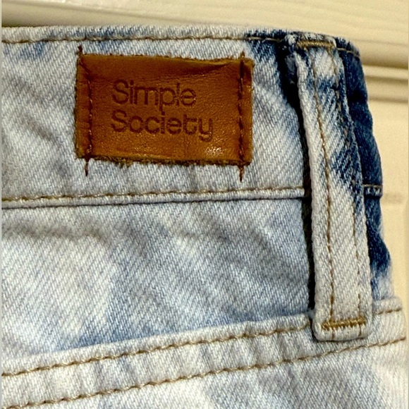 Simple Society Button Fly acid washed retro jeans - Picture 3 of 9